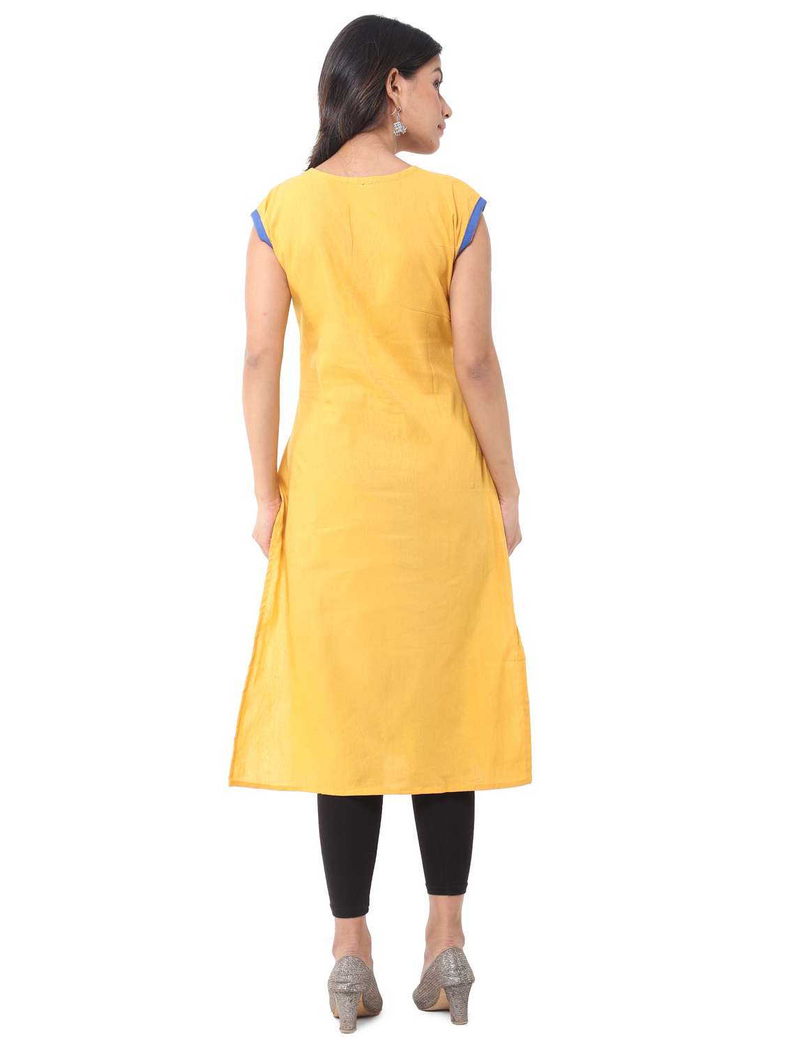 women pack of 2 solid straight kurta - 21585079 -  Standard Image - 7