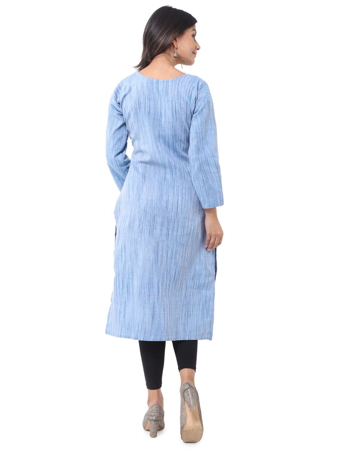 women pack of 2 solid straight kurta - 21585093 -  Standard Image - 7