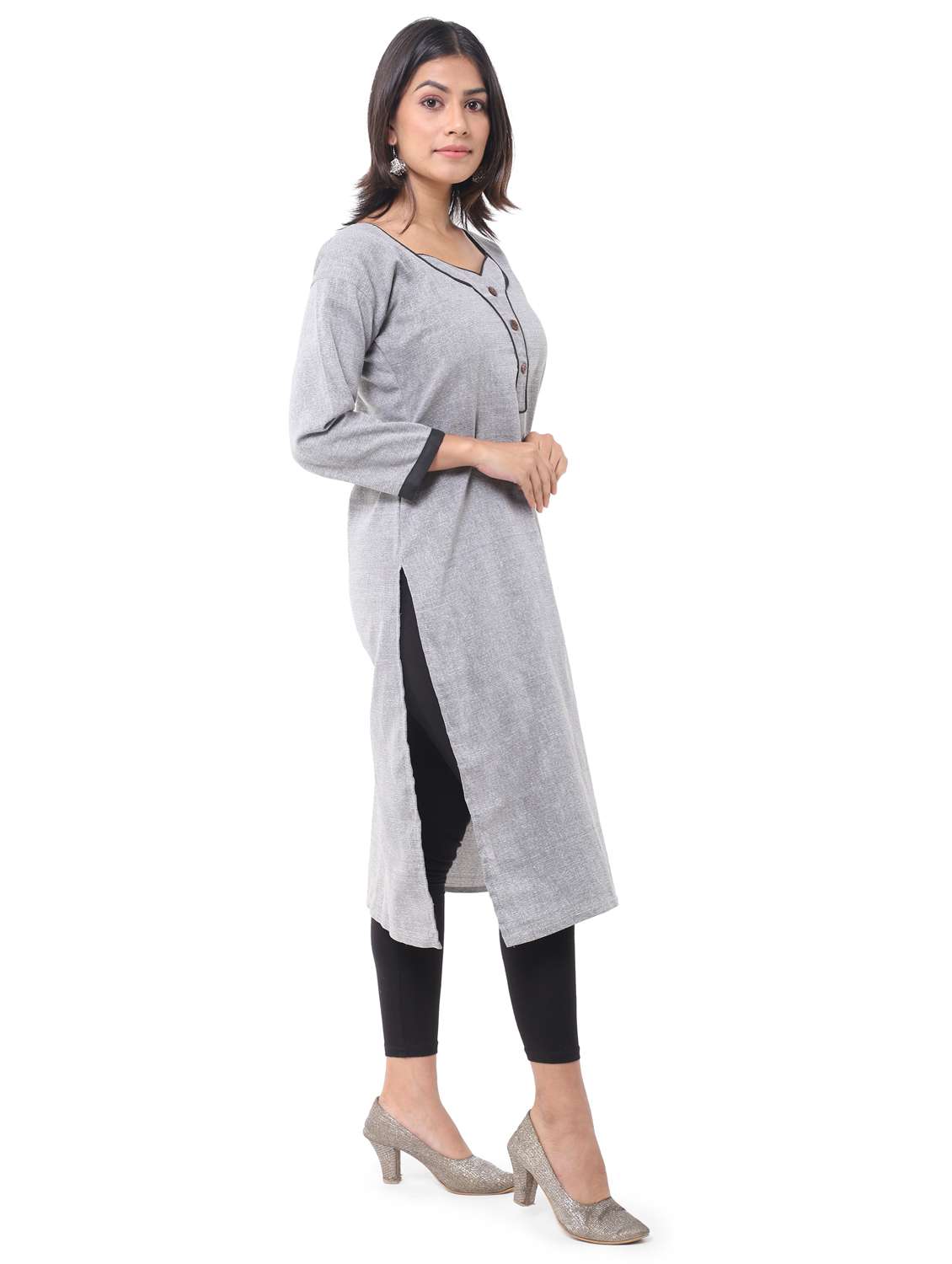 women pack of 2 solid straight kurta combo - 21585171 -  Standard Image - 2