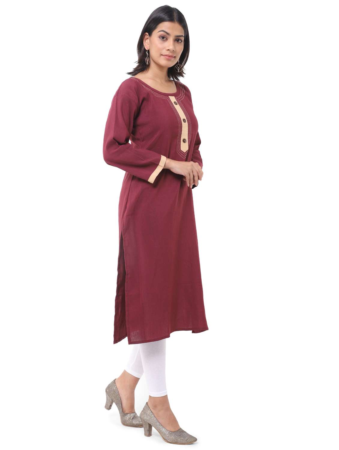 women pack of 2 solid straight kurta combo - 21585288 -  Standard Image - 7