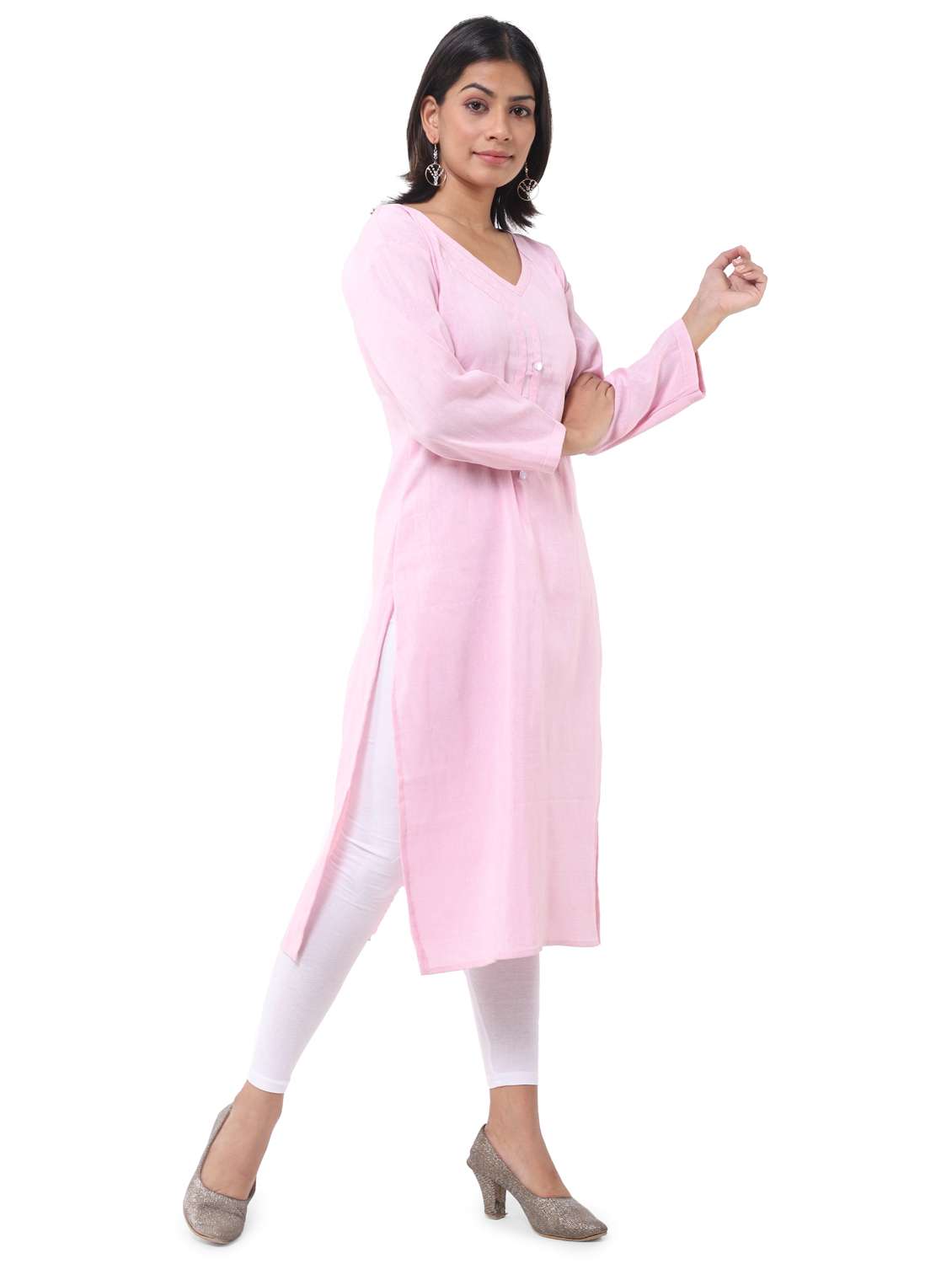 women pack of 2 solid straight kurta combo - 21585295 -  Standard Image - 7