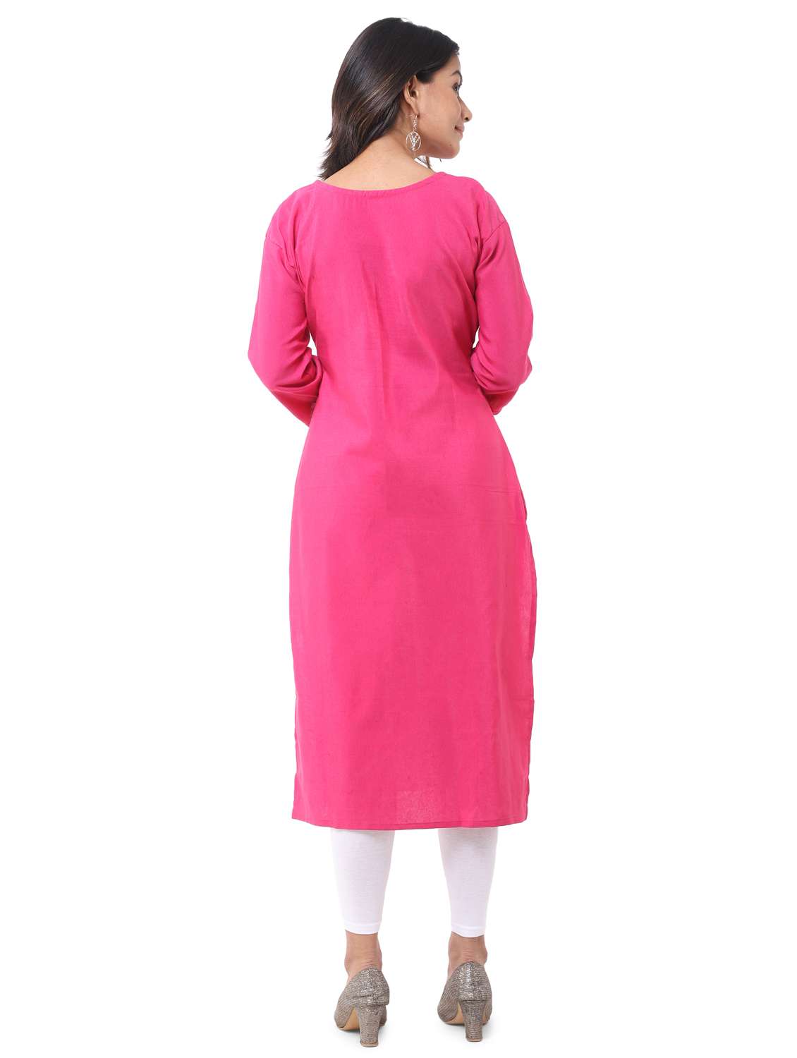 women pack of 2 solid straight kurta - 21585377 -  Standard Image - 7