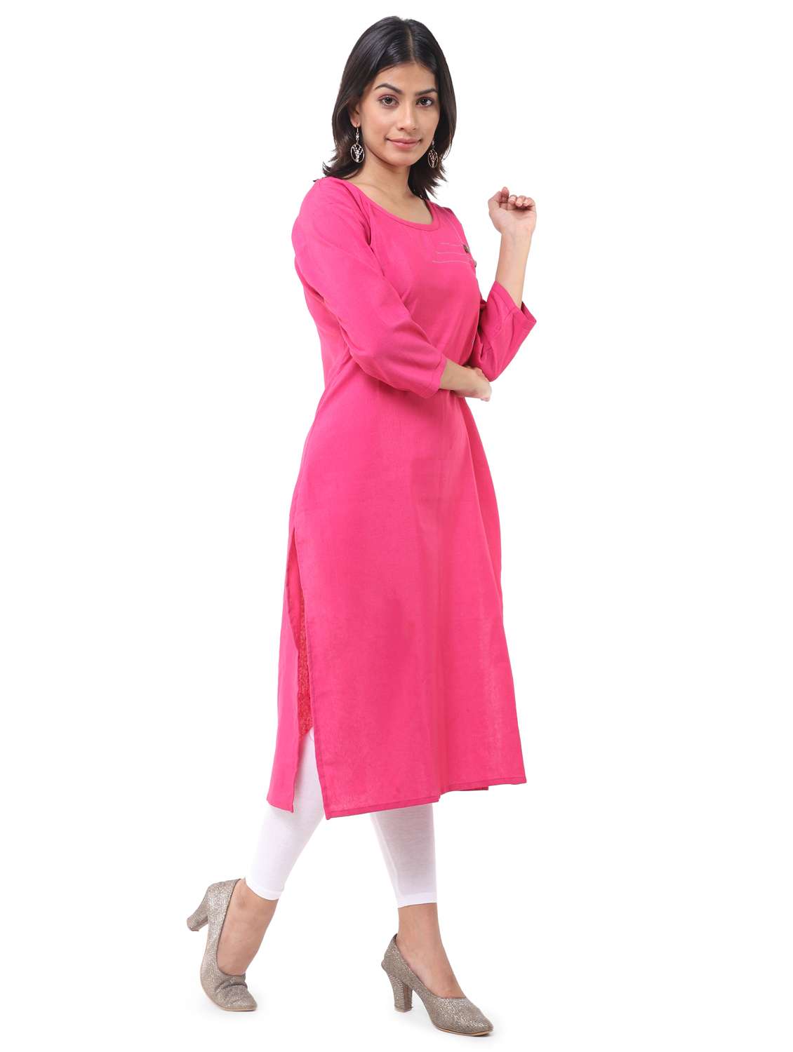 women pack of 2 solid straight kurta - 21585378 -  Standard Image - 2