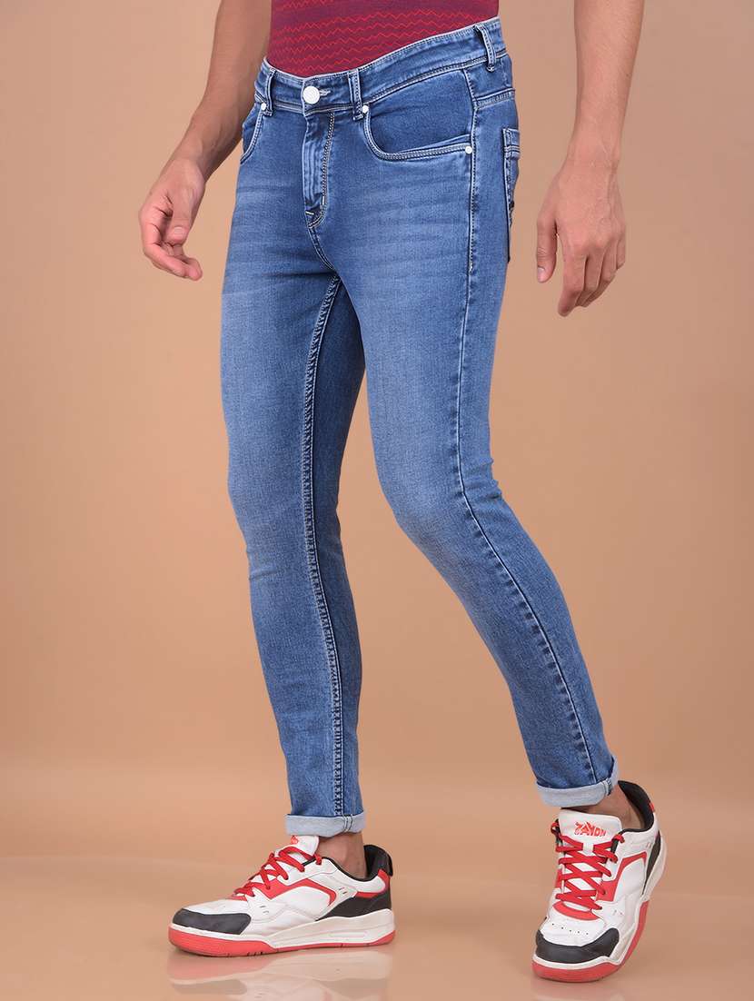 men skinny fit mid rise denim jeans - 21585551 -  Standard Image - 2