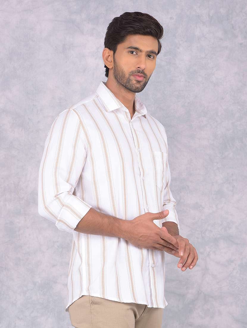 Men Striped Regular Fit Casual Shirt - 21585655 -  Standard Image - 2