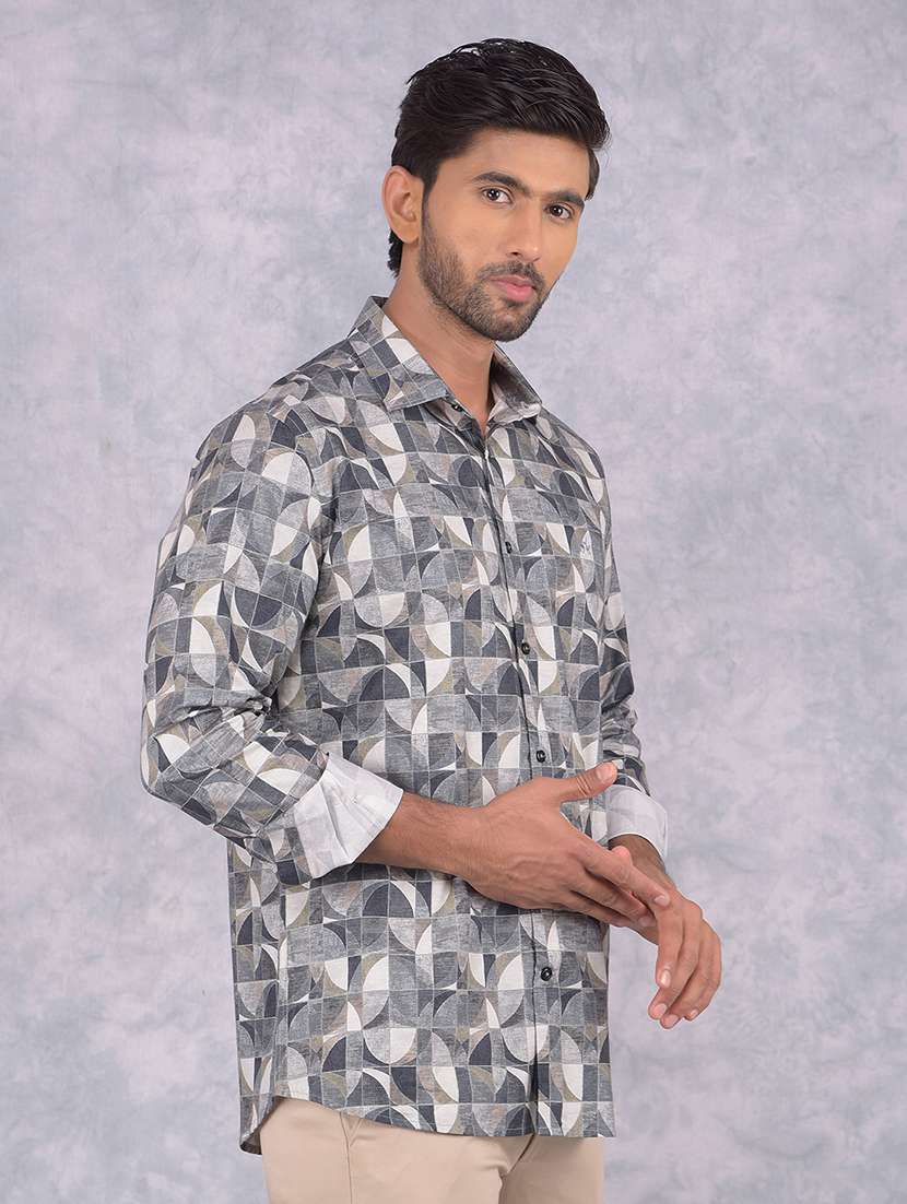 men printed regular fit casual shirt - 21585667 -  Standard Image - 2