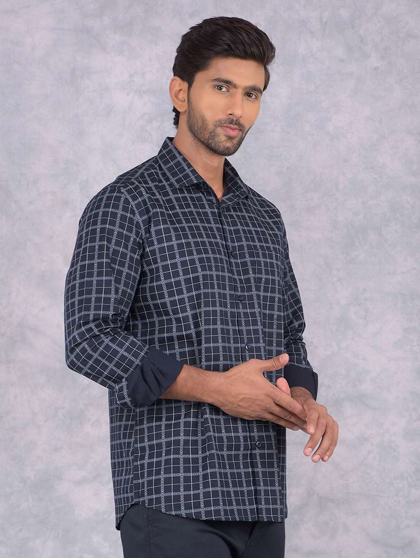 men checkered regular fit casual shirt - 21585682 -  Standard Image - 2