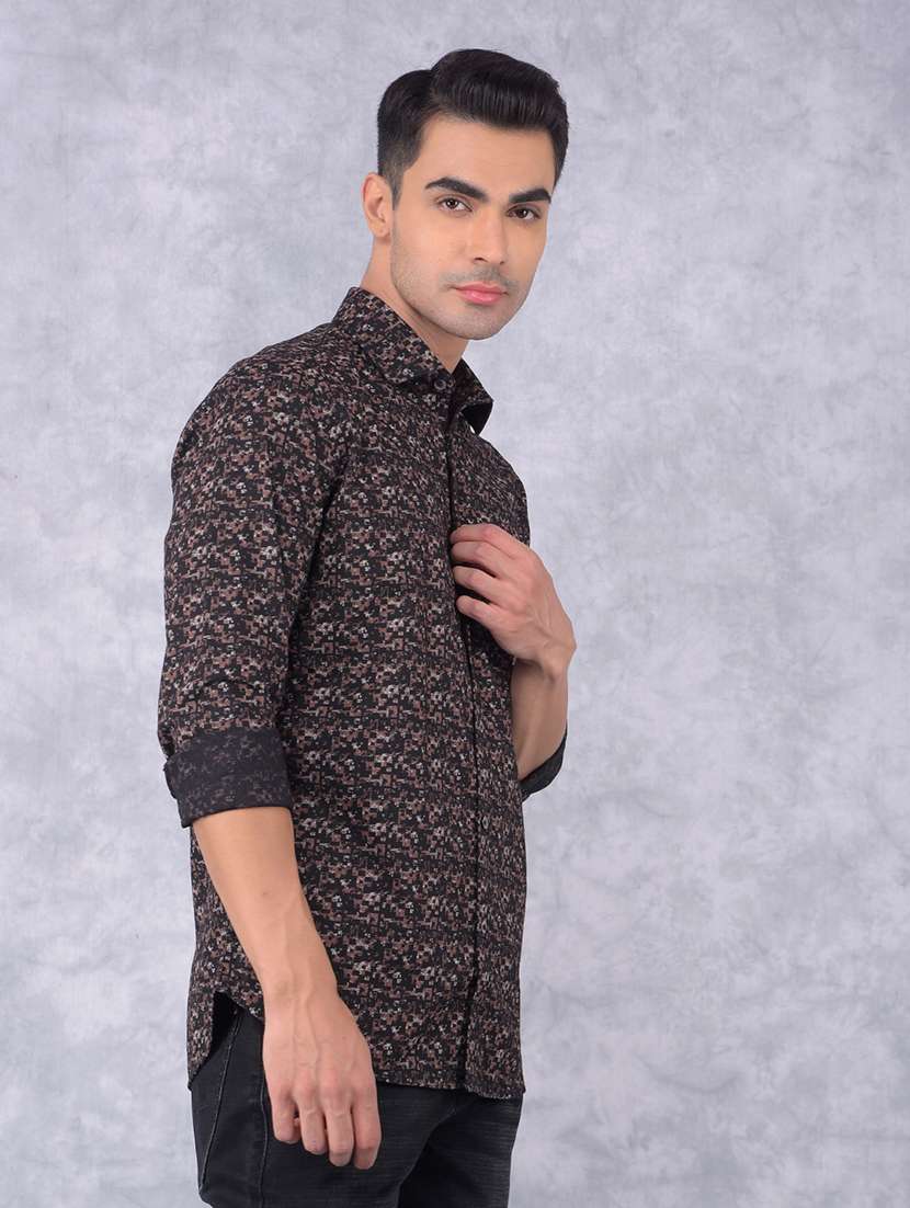 men printed regular fit casual shirt - 21585701 - Standard Image - 2
