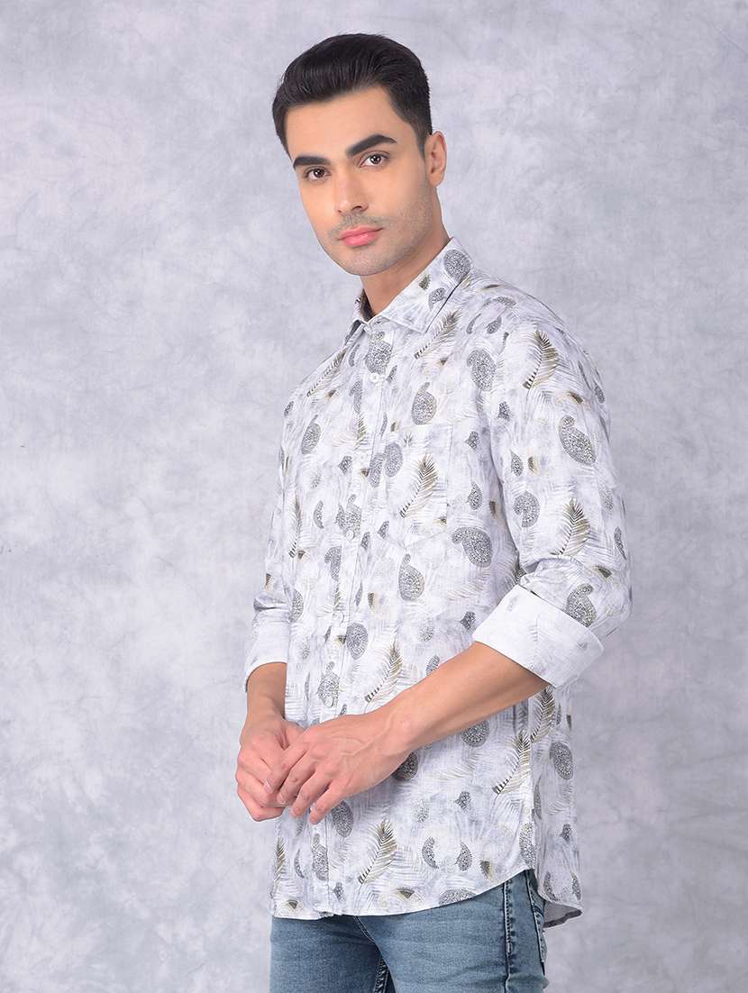 men printed regular fit casual shirt - 21585714 -  Standard Image - 2