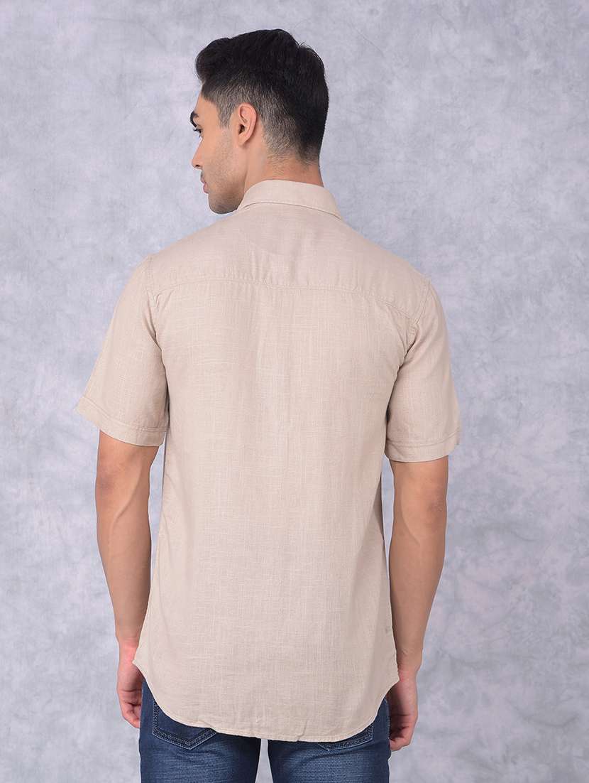 men solid regular fit casual shirt - 21585728 -  Standard Image - 2