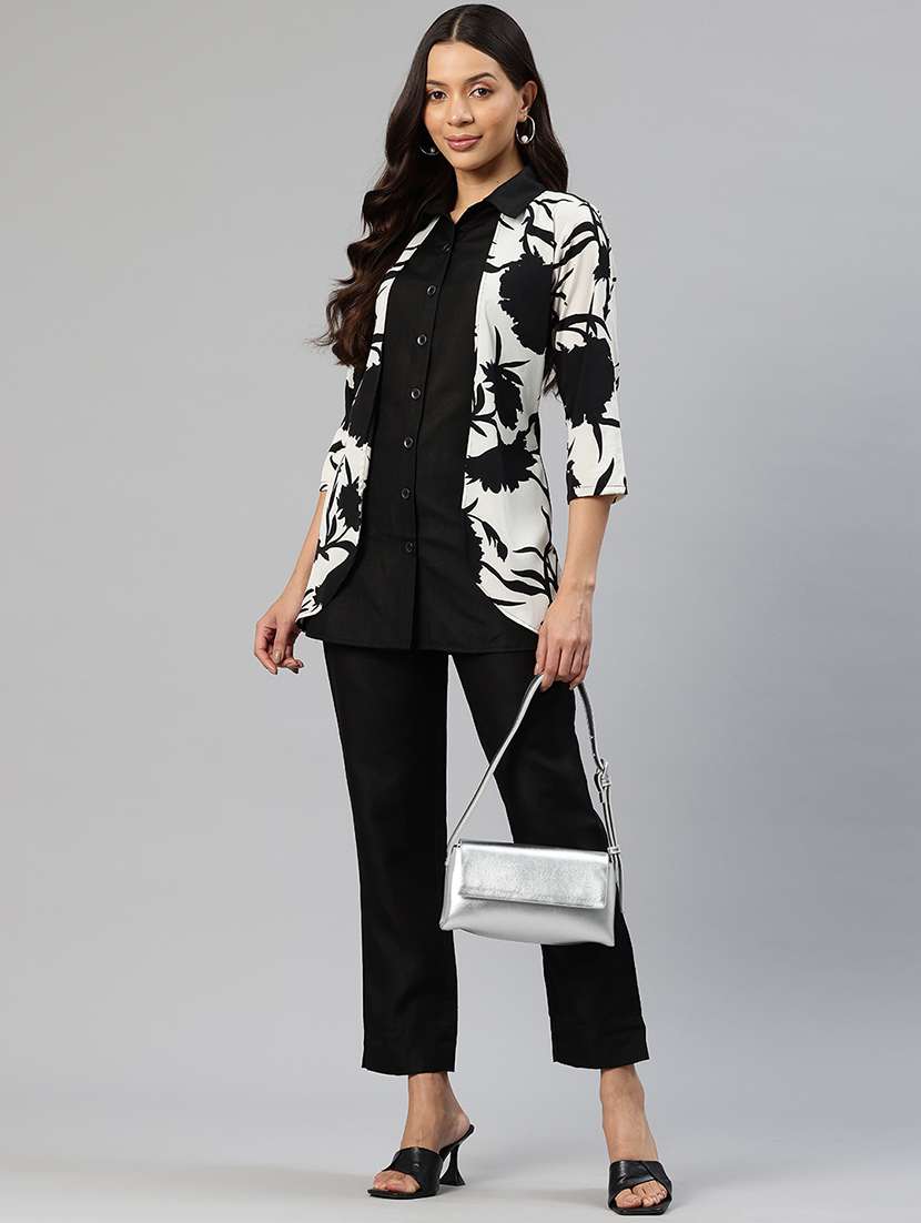 women printed shirt and trouser co-ord set
