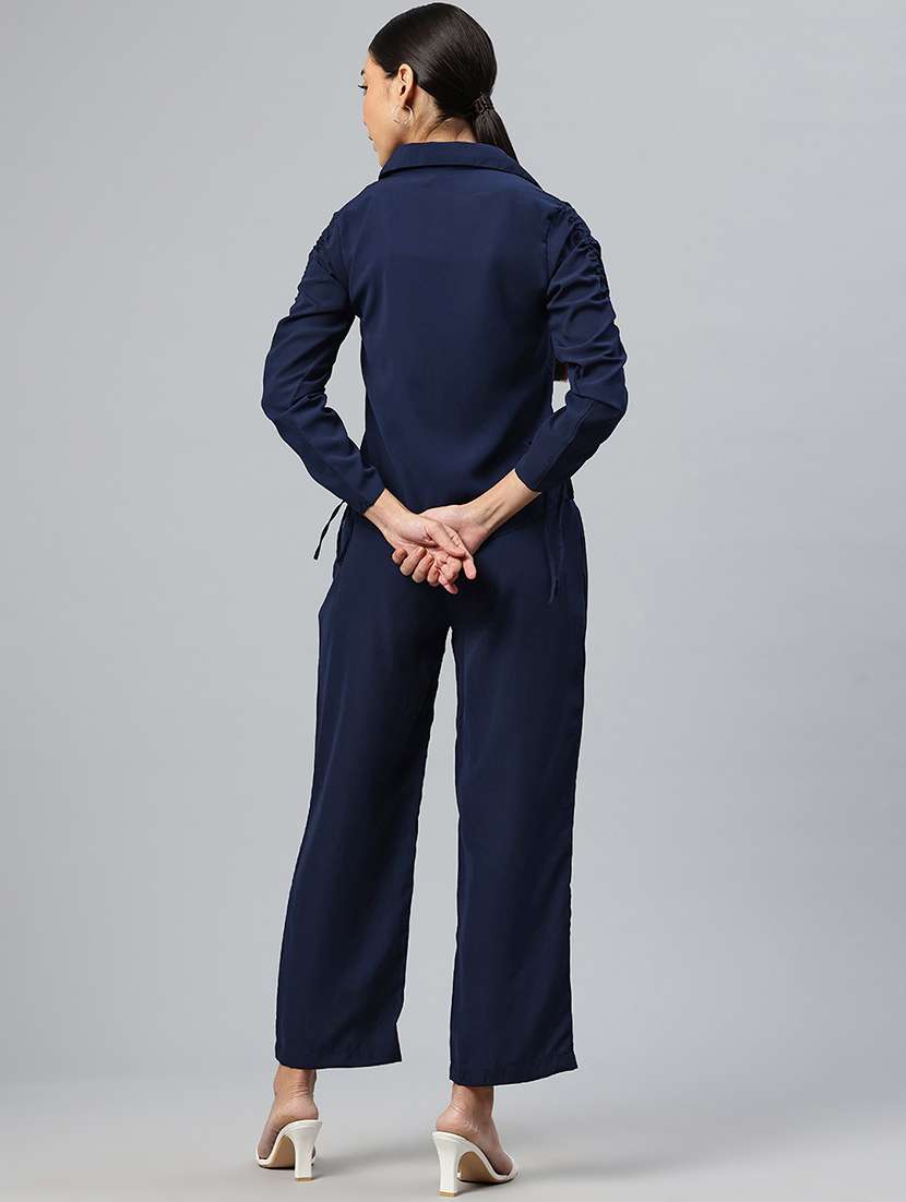 women solid top and trouser co-ord set - 21586264 -  Standard Image - 2