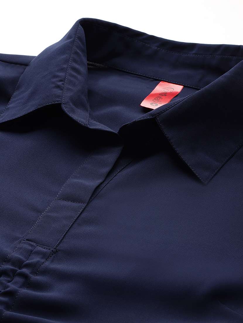 women solid top and trouser co-ord set - 21586264 -  Standard Image - 7