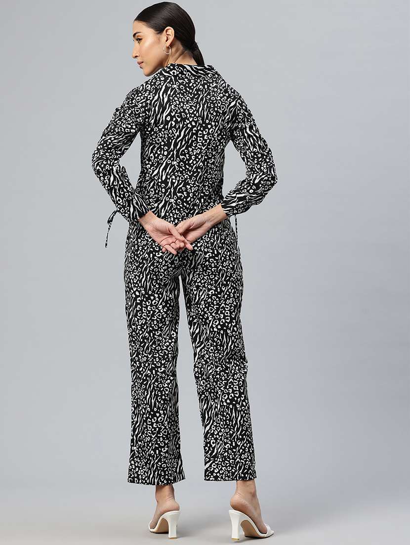 women printed top and trouser co-ord set - 21586266 -  Standard Image - 2