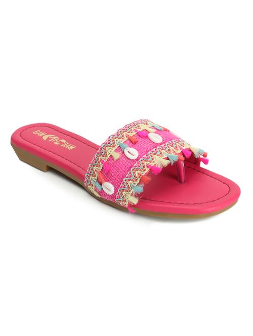 women embellished slip on flat sandal - 21586347 - Standard Image - 0