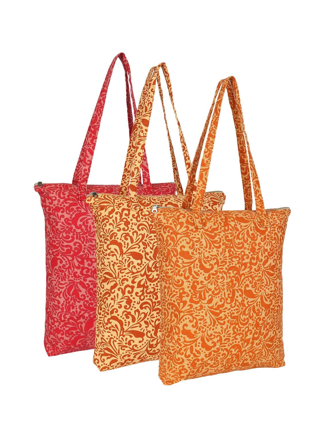 pack of 3 printed tote bags