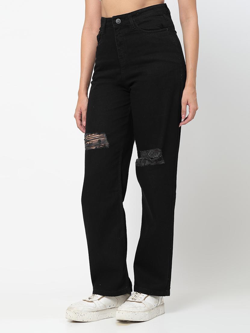 women high rise distressed jeans - 21586544 - Standard Image - 2
