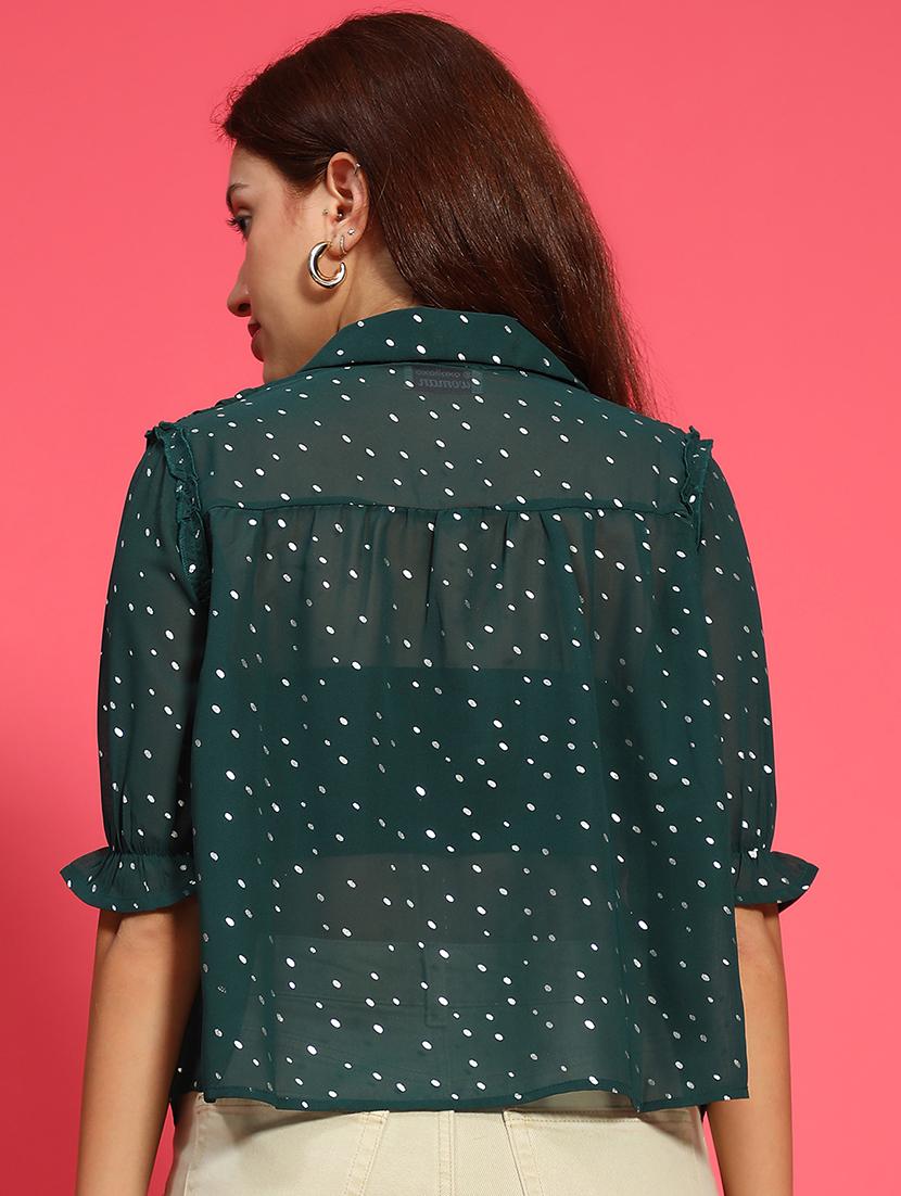 women printed short sleeves shirt - 21586562 - Standard Image - 2