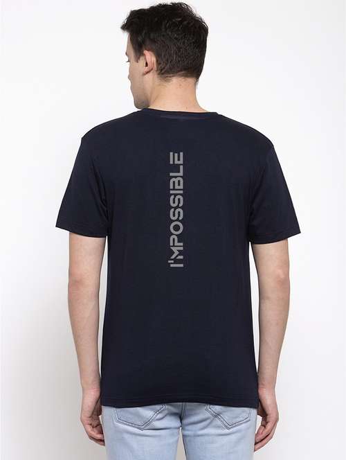 men v-neck back print t-shirt - 21586652 -  Standard Image - 0
