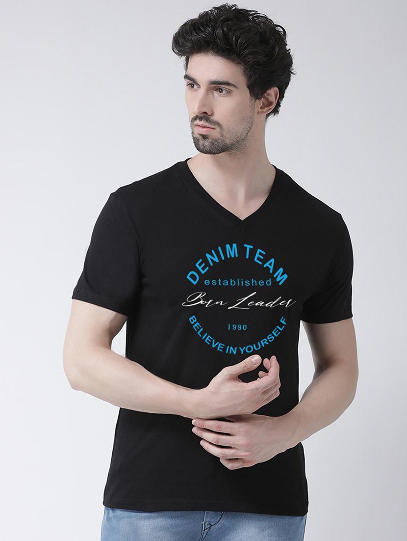 men v-neck front print t-shirt - 21586653 - Zoom Image - 0