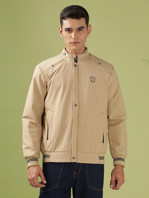 men solid long sleeve bomber jacket - 21586705 - Standard Image - 0
