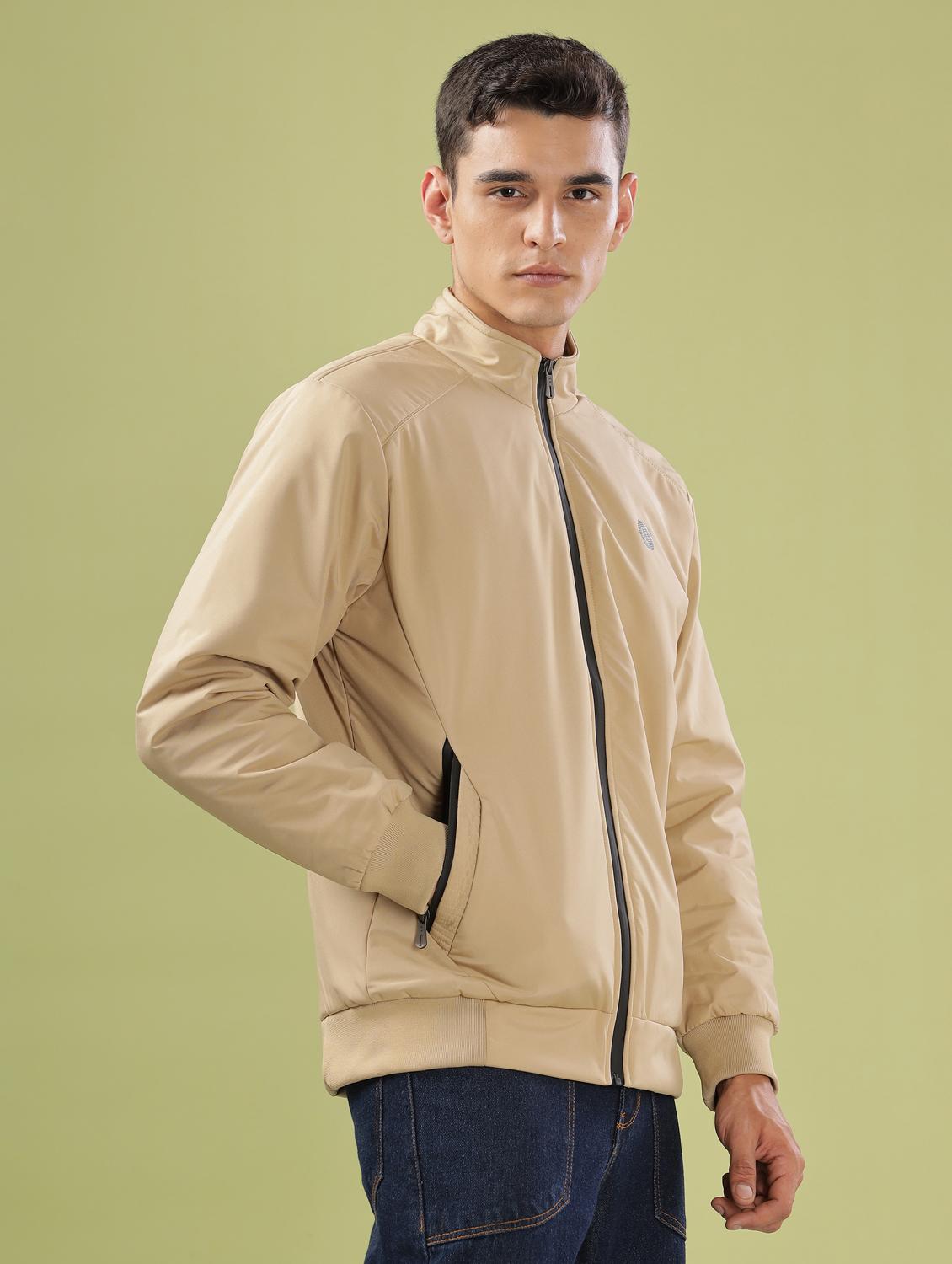 men solid long sleeve bomber jacket - 21586713 - Standard Image - 2