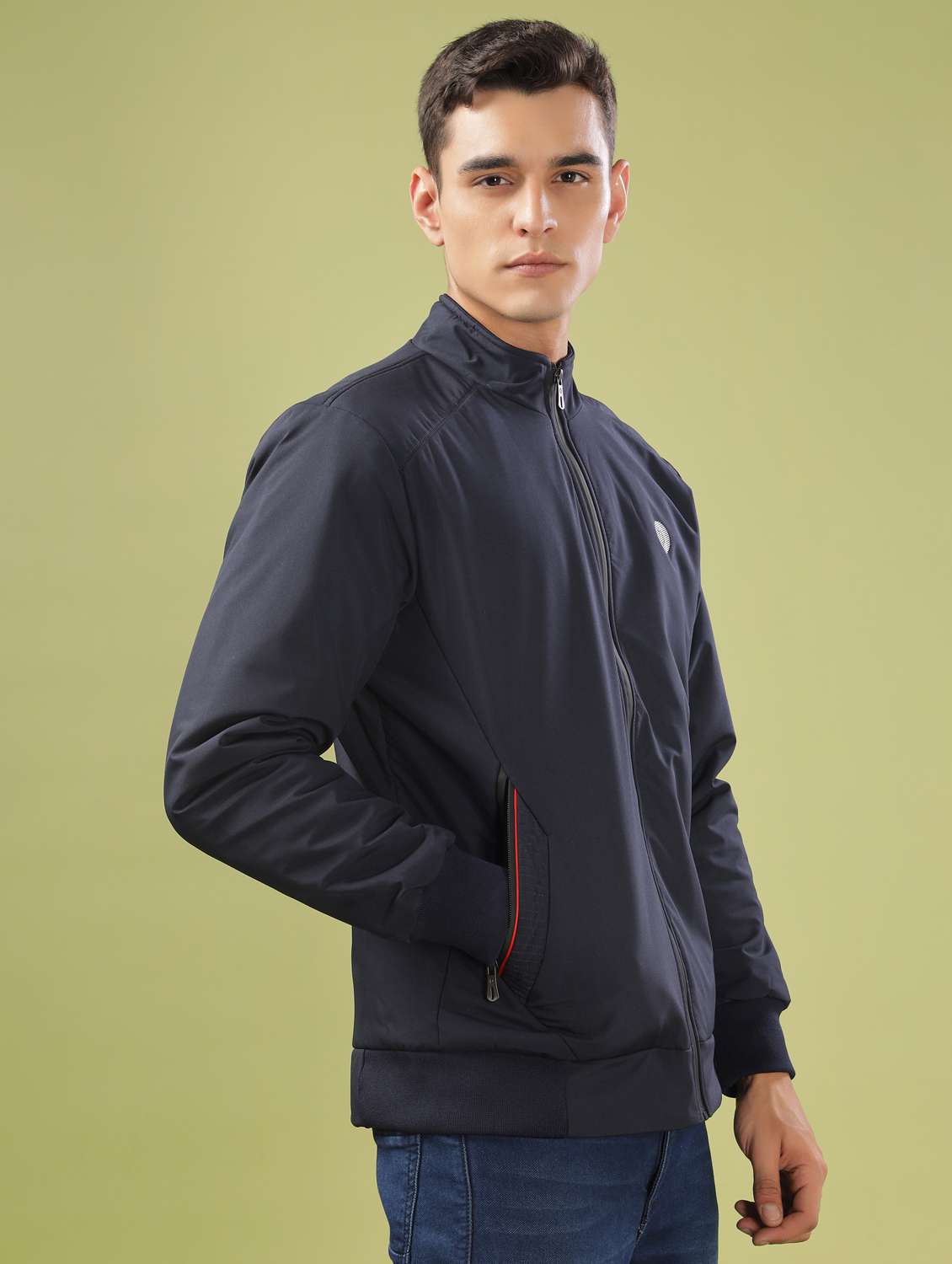 men solid long sleeve bomber jacket - 21586715 -  Standard Image - 2