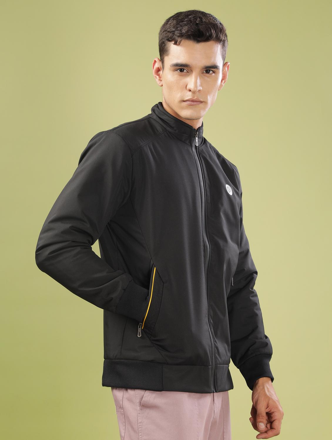 men solid long sleeve bomber jacket - 21586716 - Standard Image - 2