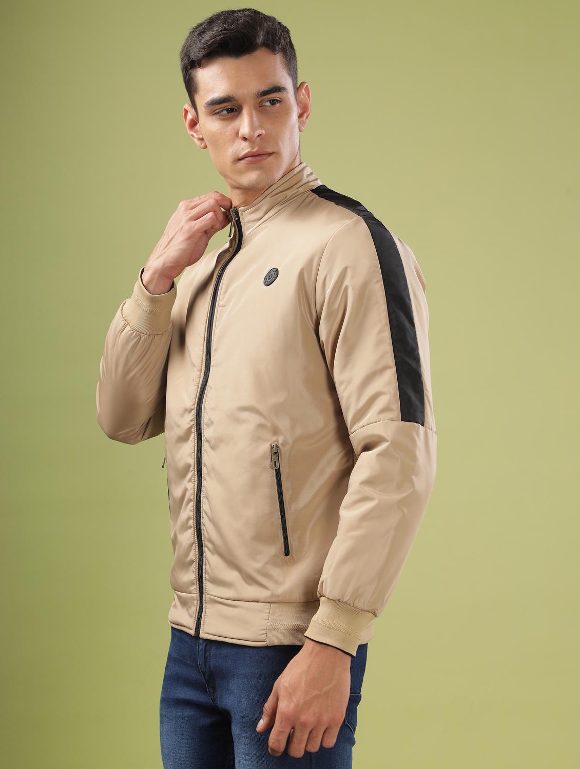 men solid long sleeve bomber jacket - 21586717 - Standard Image - 2