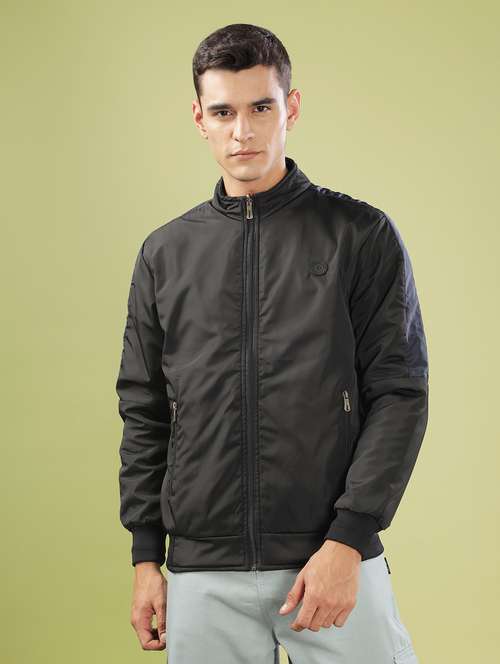 men solid long sleeve bomber jacket - 21586720 -  Standard Image - 0