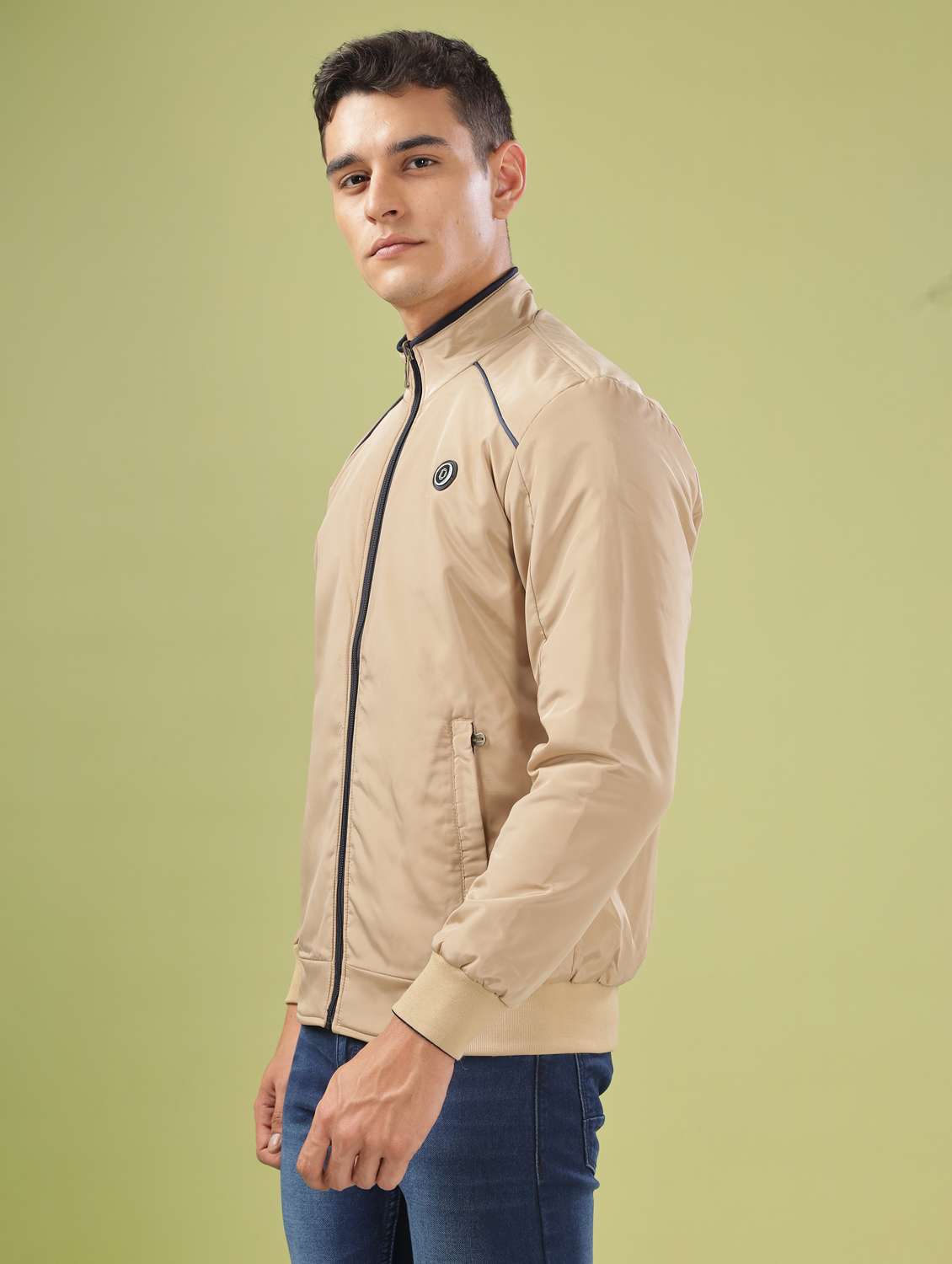 men solid long sleeve bomber jacket - 21586725 -  Standard Image - 2
