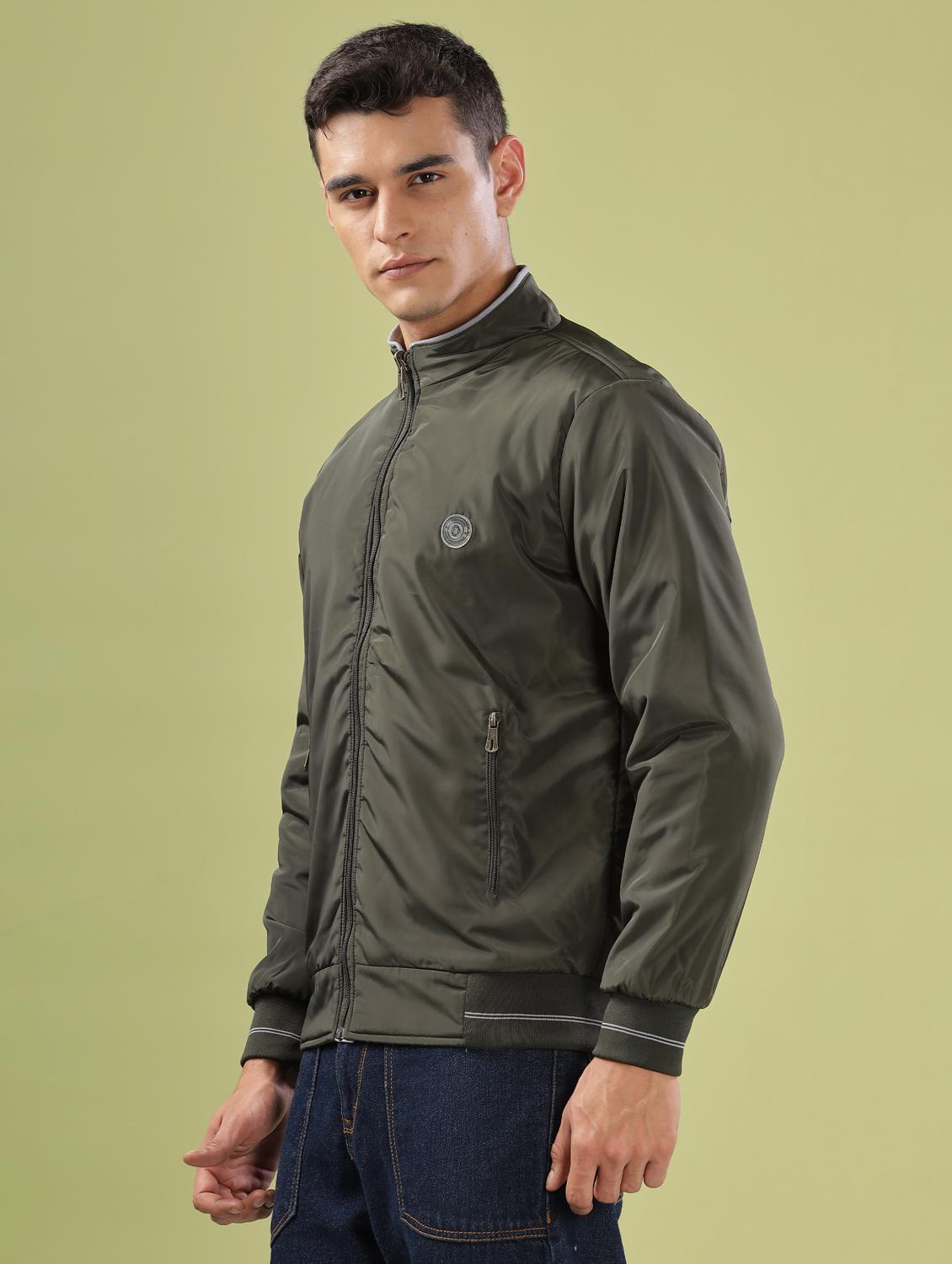 men solid long sleeve bomber jacket - 21586734 - Standard Image - 2