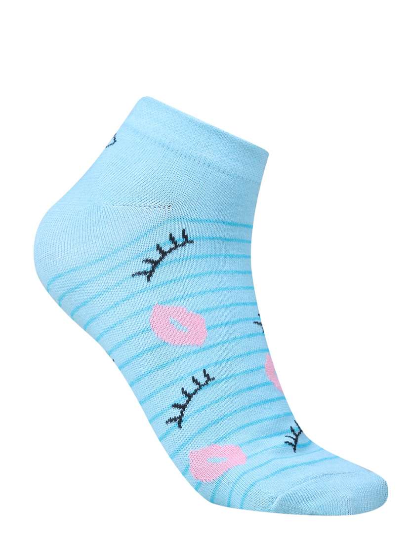 women light blue ankle length socks - 21586815 -  Standard Image - 2