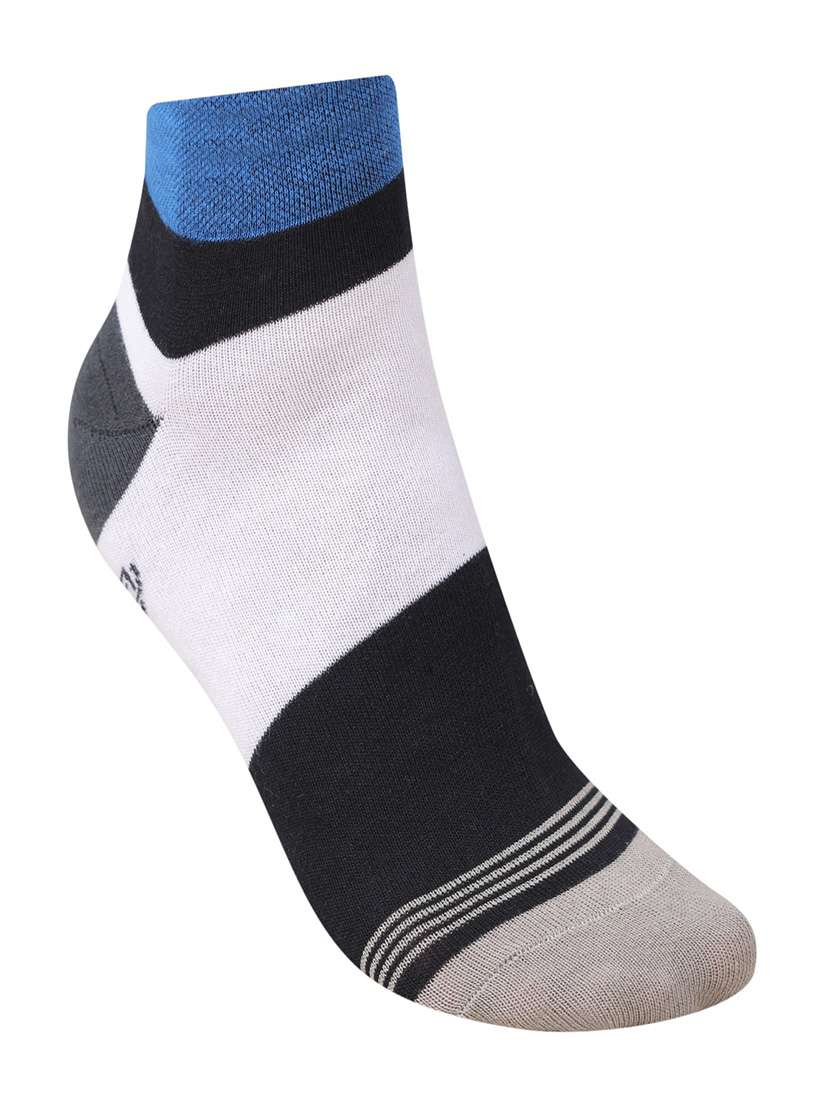 men color block cotton ankle length socks combo - 21587457 -  Standard Image - 2