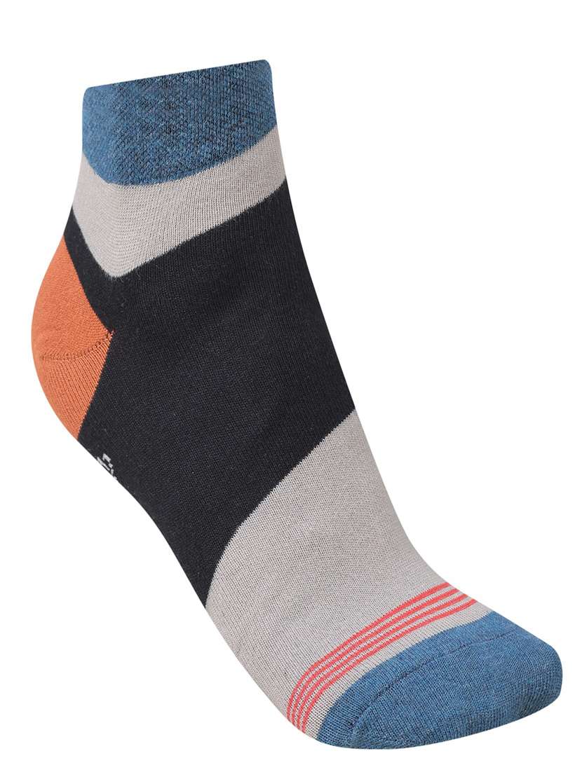 men color block cotton ankle length socks combo - 21587468 -  Standard Image - 2