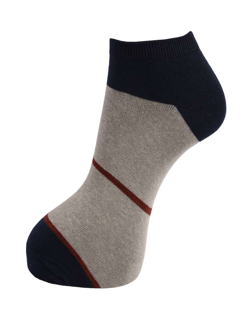 men striped cotton ankle length socks combo - 21587640 -  Standard Image - 2