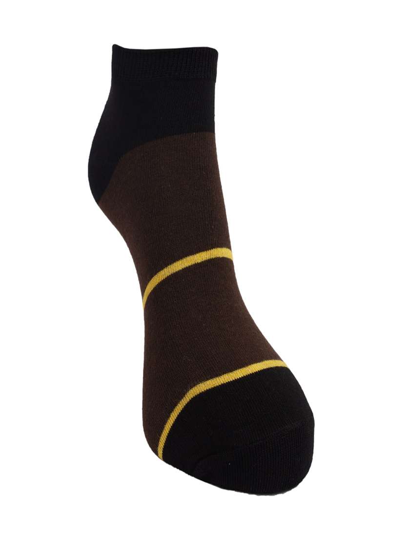 men striped cotton ankle length socks combo - 21587654 -  Standard Image - 2