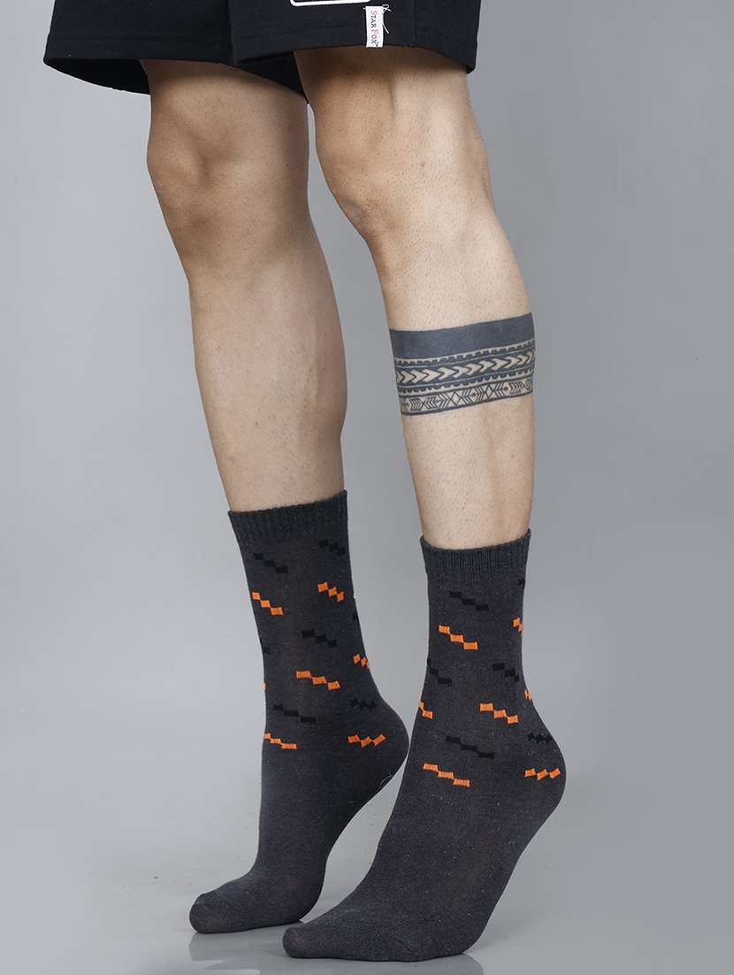 men self design above ankle length socks combo - 21588769 -  Standard Image - 2