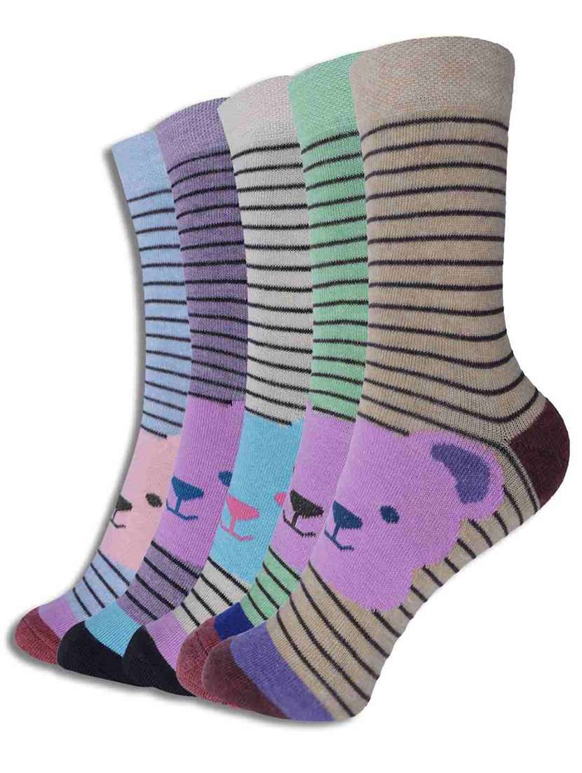boys printed ankle length socks combo