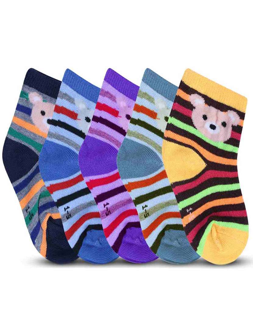 boys printed ankle length socks combo