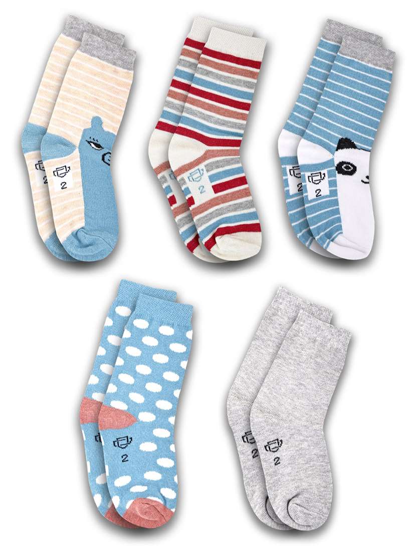boys pack of 5 above ankle length sock