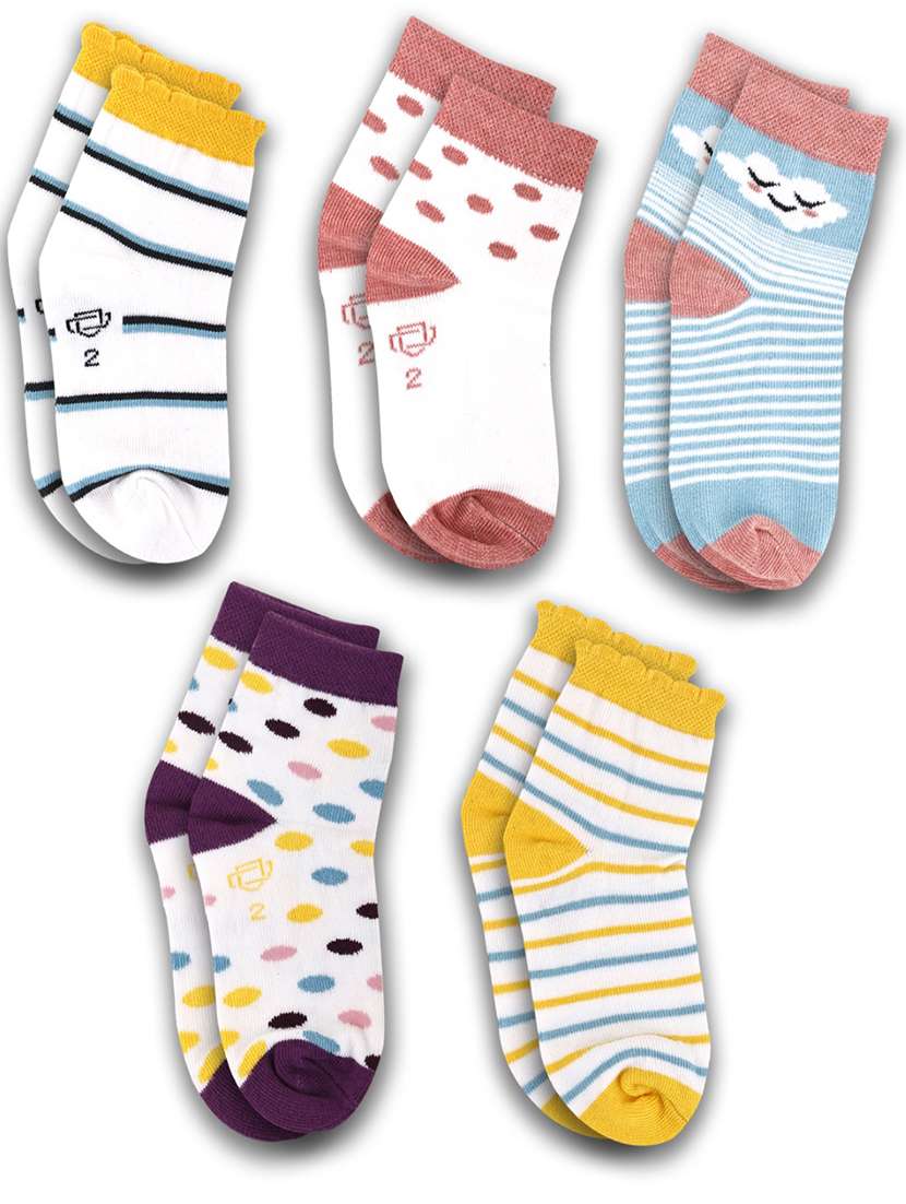 boys pack of 5 above ankle length sock