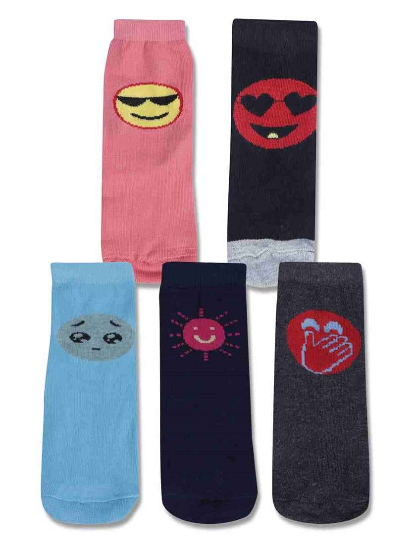 kids pack of 5 ankle length socks