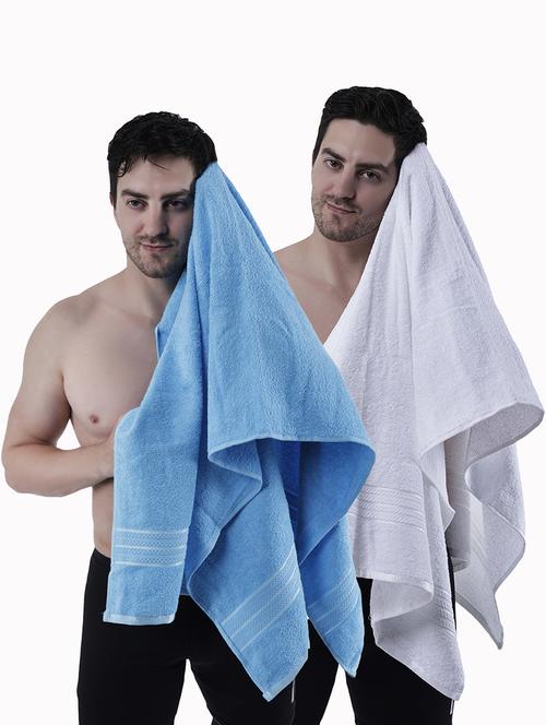 pack of 2 solid ultra-absorbent bath towel for men and women - 21589394 - Standard Image - 0