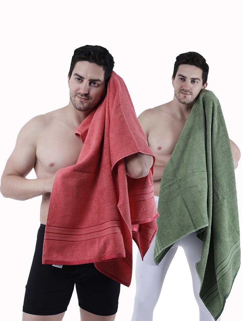 pack of 2 solid ultra-absorbent bath towel for men and women - 21589400 -  Zoom Image - 0