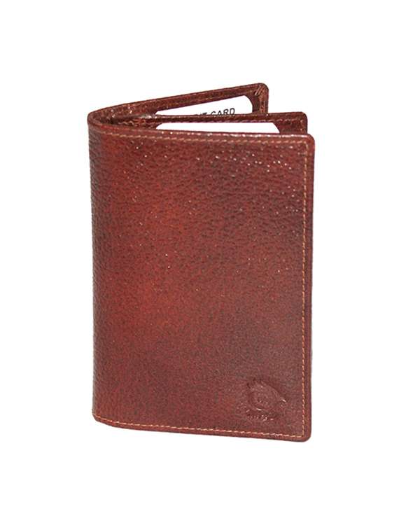 brown leather card holder