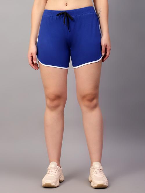 women solid mid rise active wear short - 21590765 - Standard Image - 0