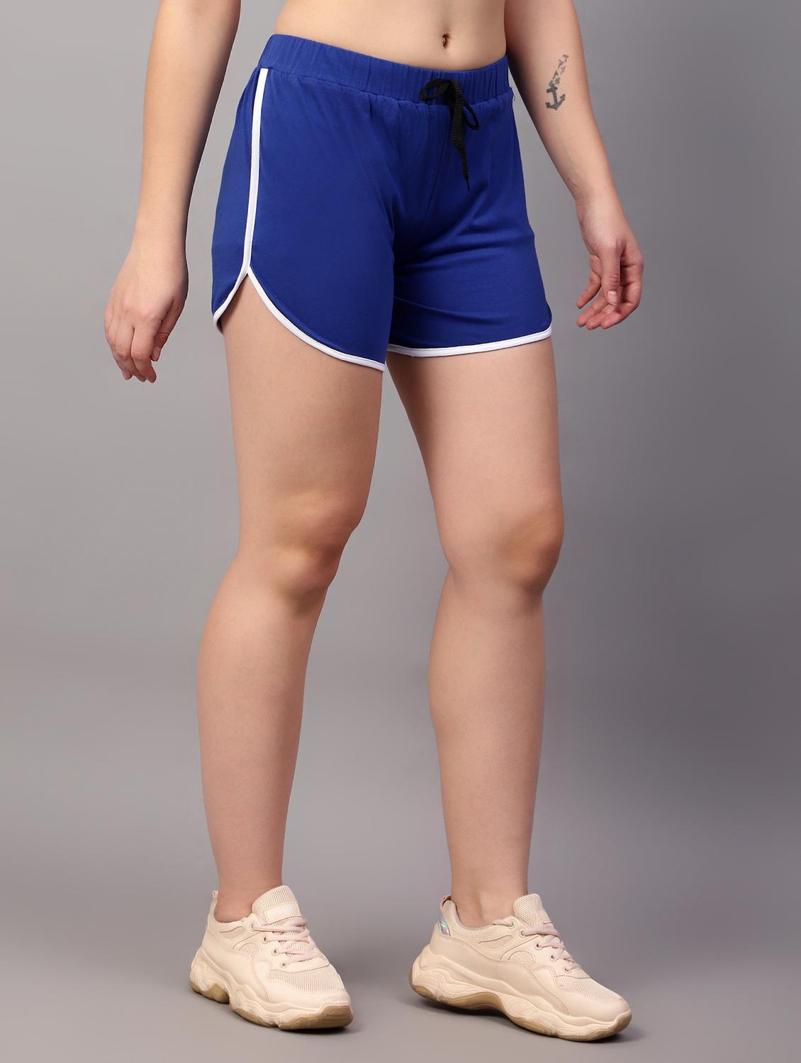 women solid mid rise active wear short - 21590765 - Standard Image - 2