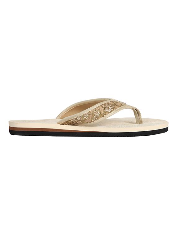 women beige slippers flip flop - 21591404 - Standard Image - 2