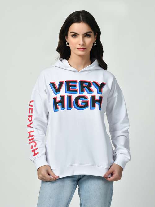 women white typography sweatshirt - 21593095 - Standard Image - 0